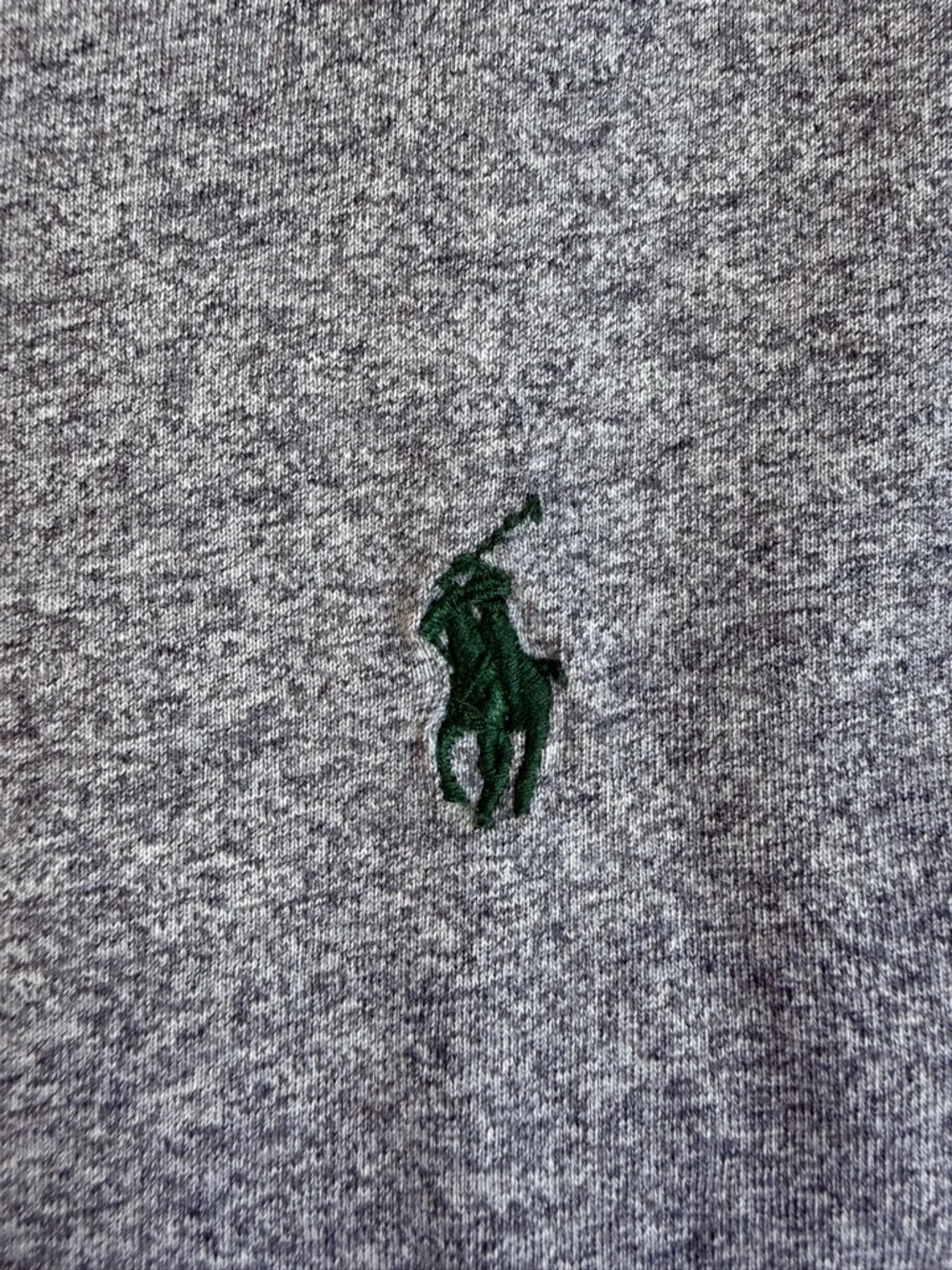 Polo by Ralph‎ Lauren Gray V-Neck Shirt with Yellow Logo Print